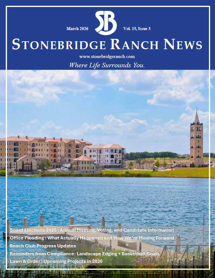Stonebridge Ranch News Magazine Cover - March 2026